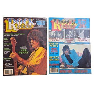 Rock Scene Magazine Lot Of 2 Issues 1977 Featuring Joe Perry & Bryan Ferry